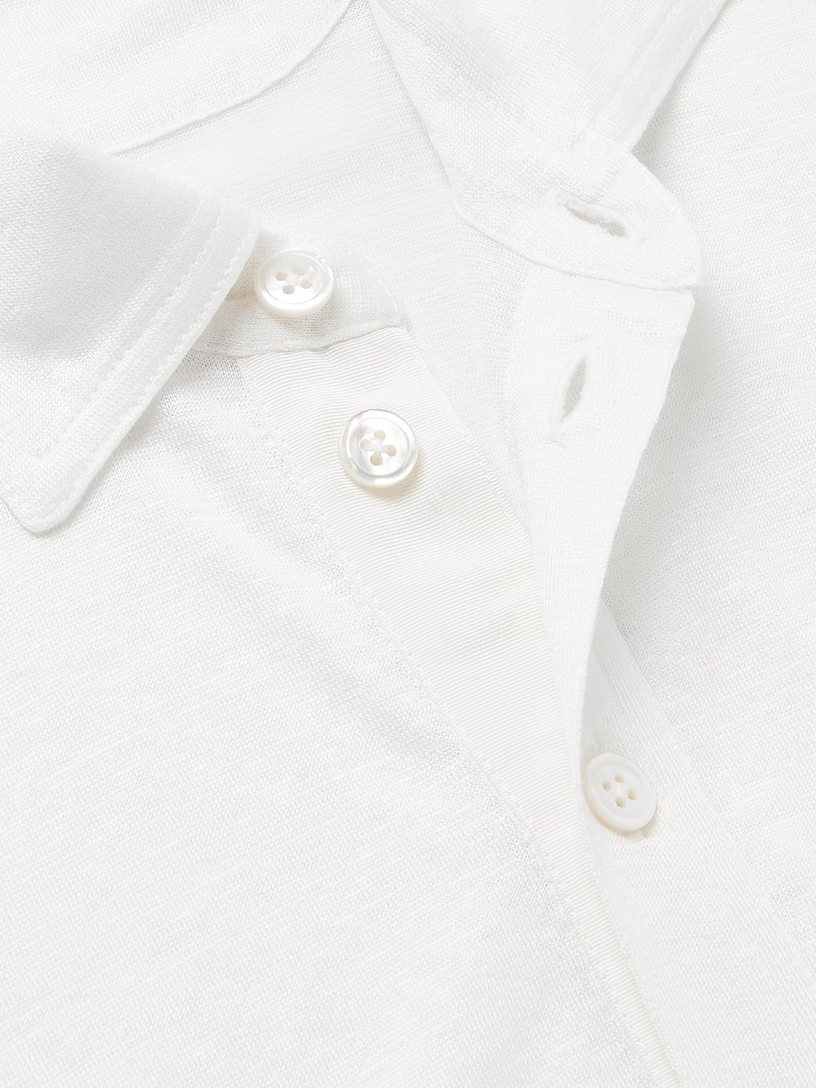 Tom Ford Mens Knitted Patch-pocket Silk And Linen Top White In White