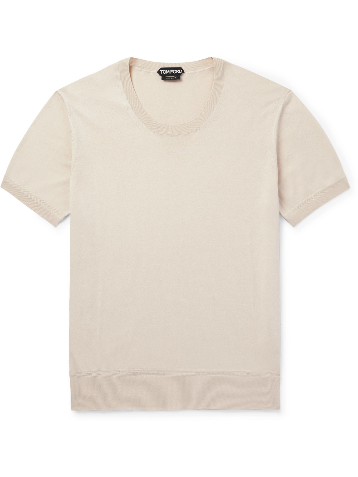 Tom Ford Cotton T-shirt In Neutrals