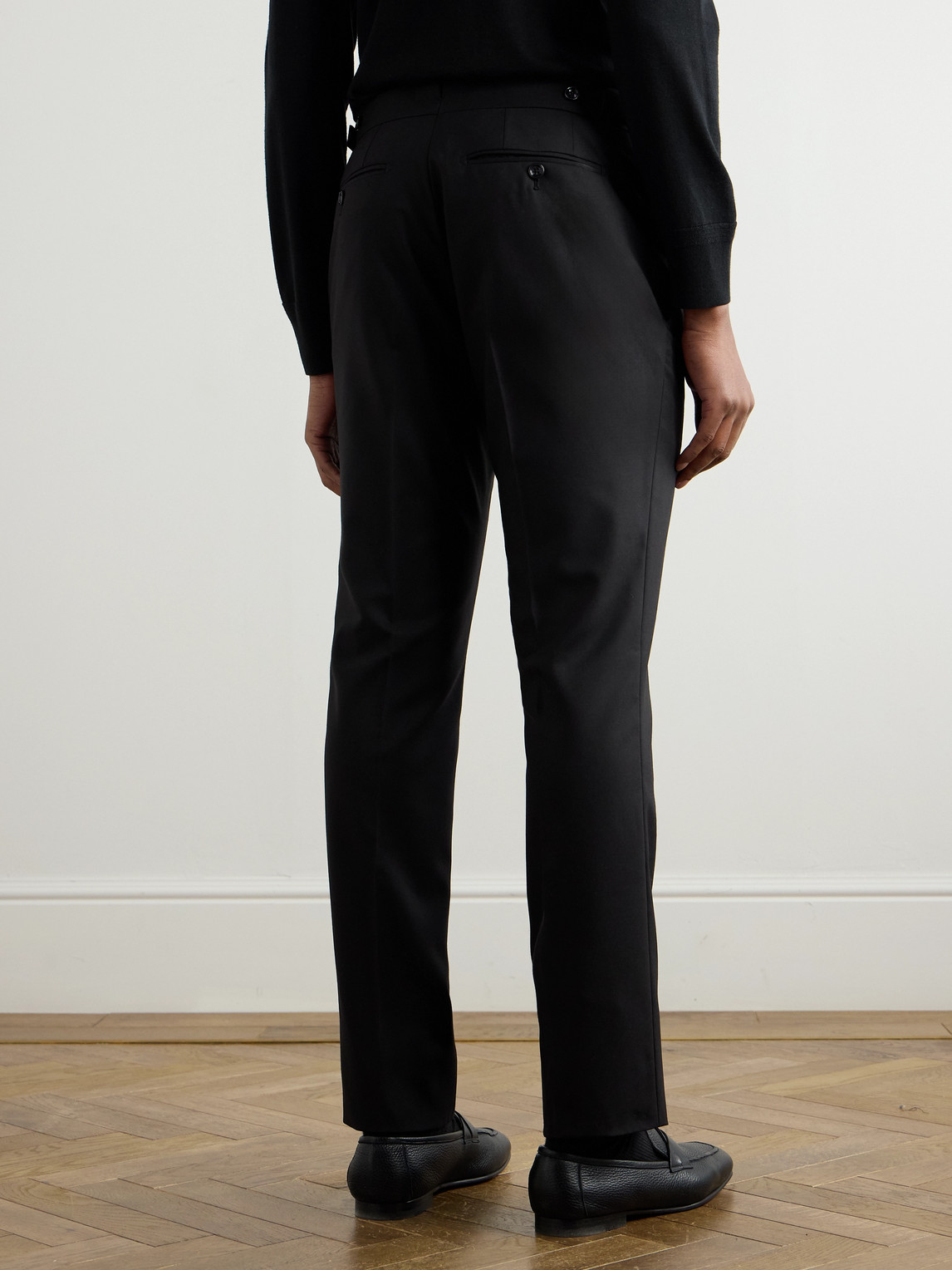 Tom Ford Lvr Exclusive 23cm Atticus Mohair Pants In Black