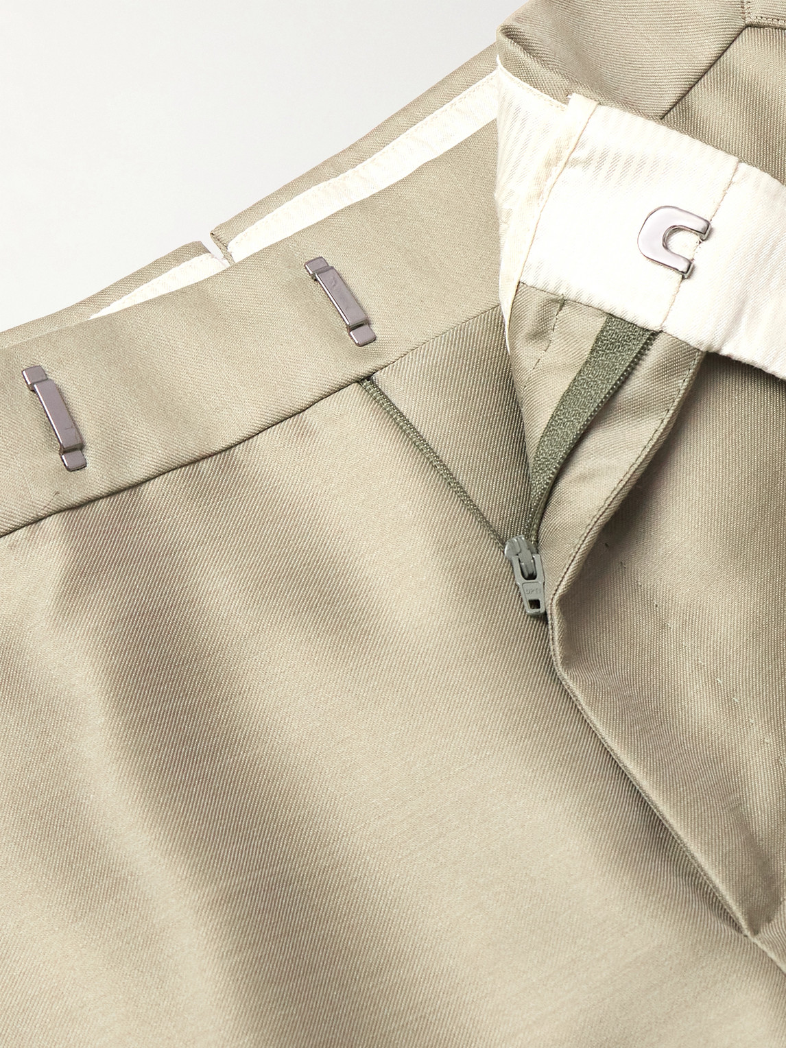 Tom Ford Straight-leg Wool, Mohair And Silk-blend Twill Suit Trousers In Neutrals