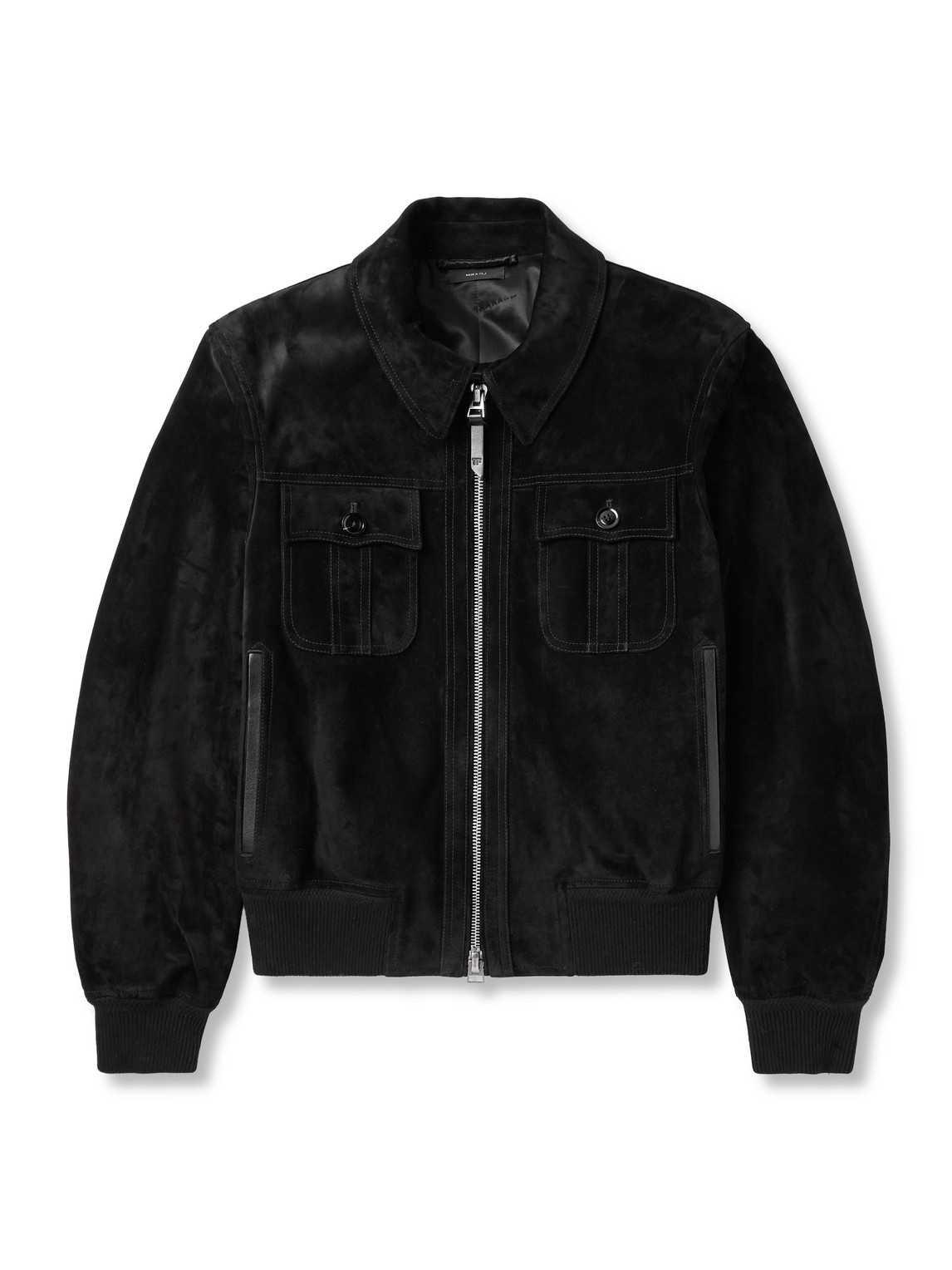 Tom Ford Suede Jacket In Black