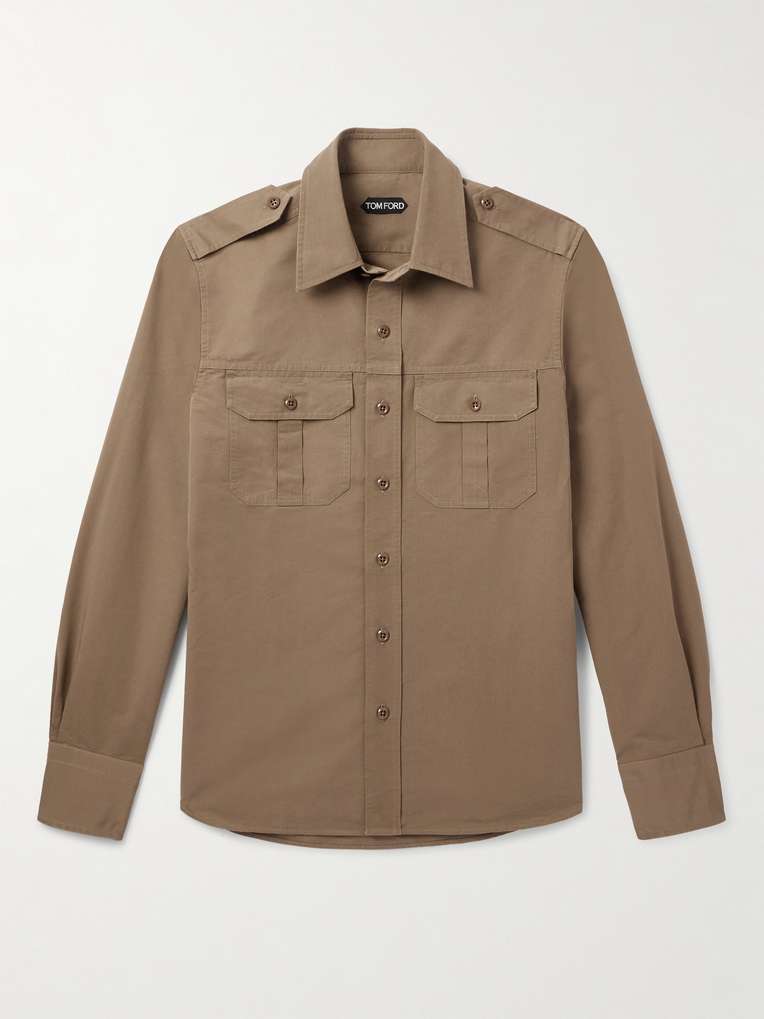 Tom Ford — Cotton and Silk-Blend Poplin Shirt