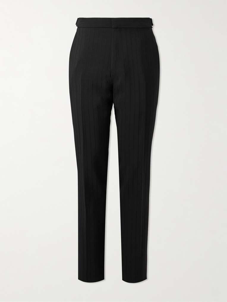 Tom Ford — Straight-Leg Striped Mohair and Wool-Blend Trousers