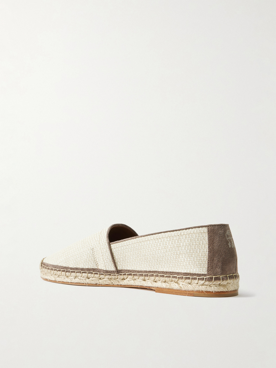 Brunello Cucinelli Round Toe Espadrilles With Woven Sole In Neutrals