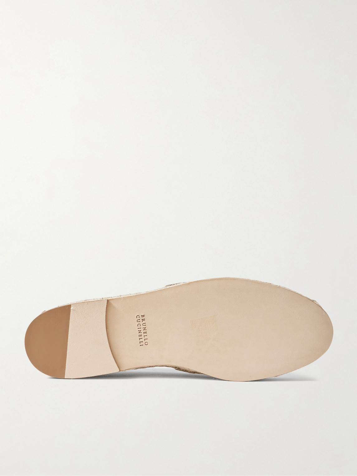 Brunello Cucinelli Round Toe Espadrilles With Woven Sole In Neutrals