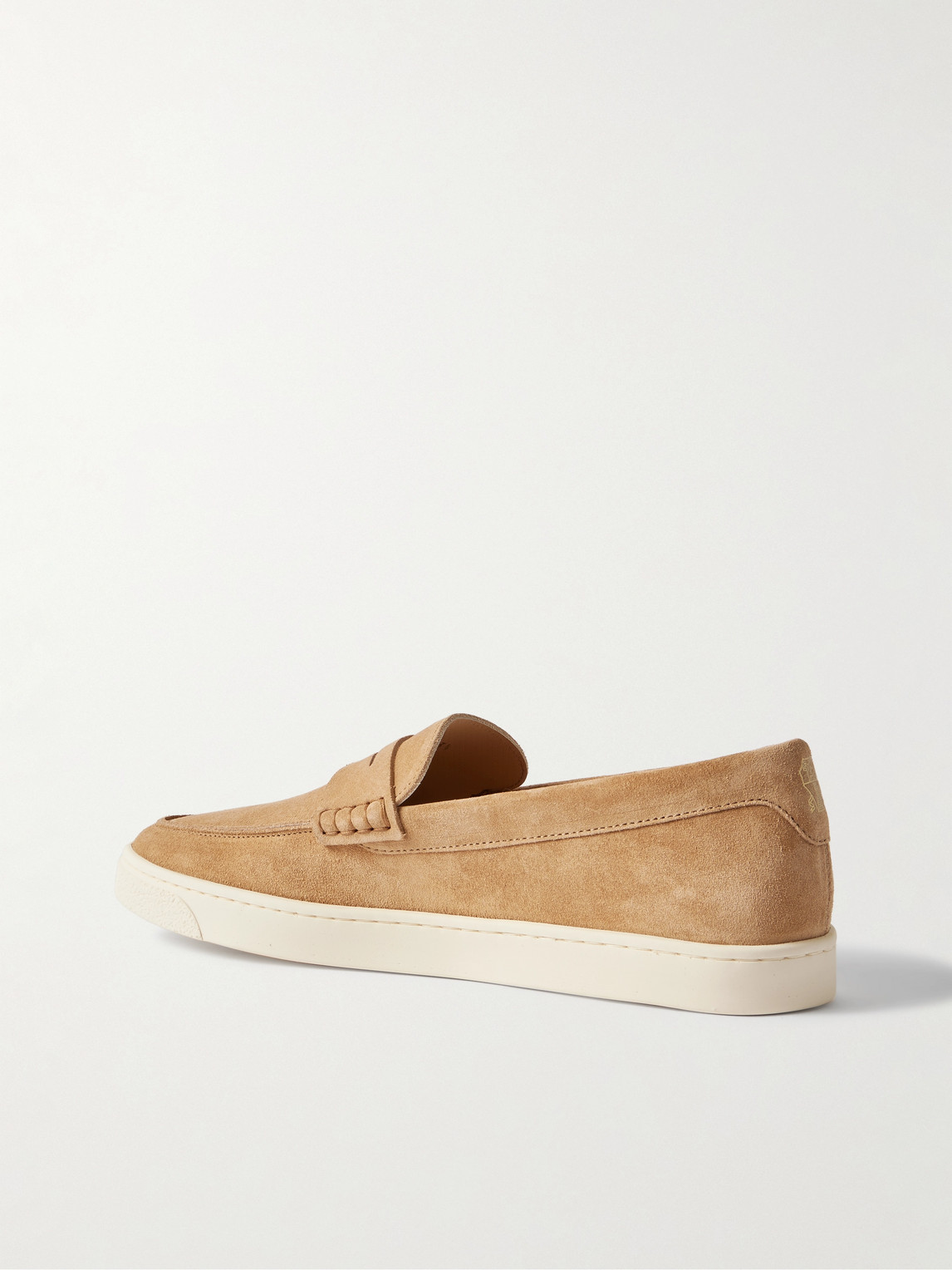 Brunello Cucinelli Suede Penny Loafers In Brown