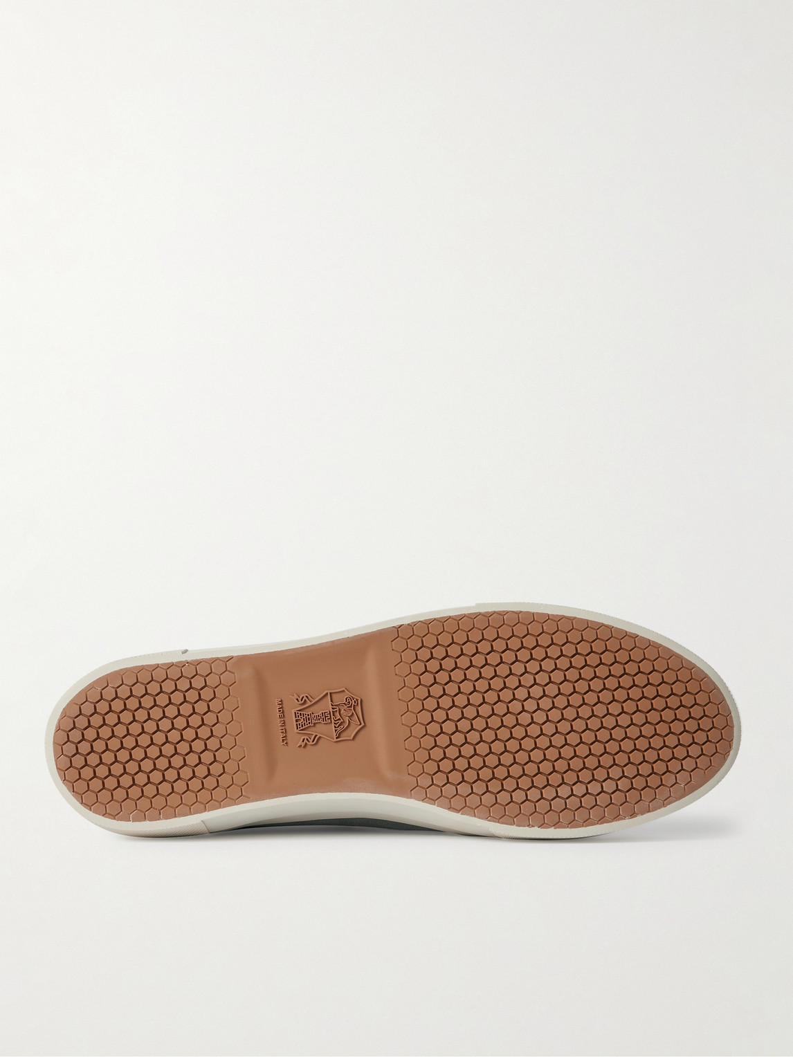 Brunello Cucinelli Vulky Suede Sneakers In Gray
