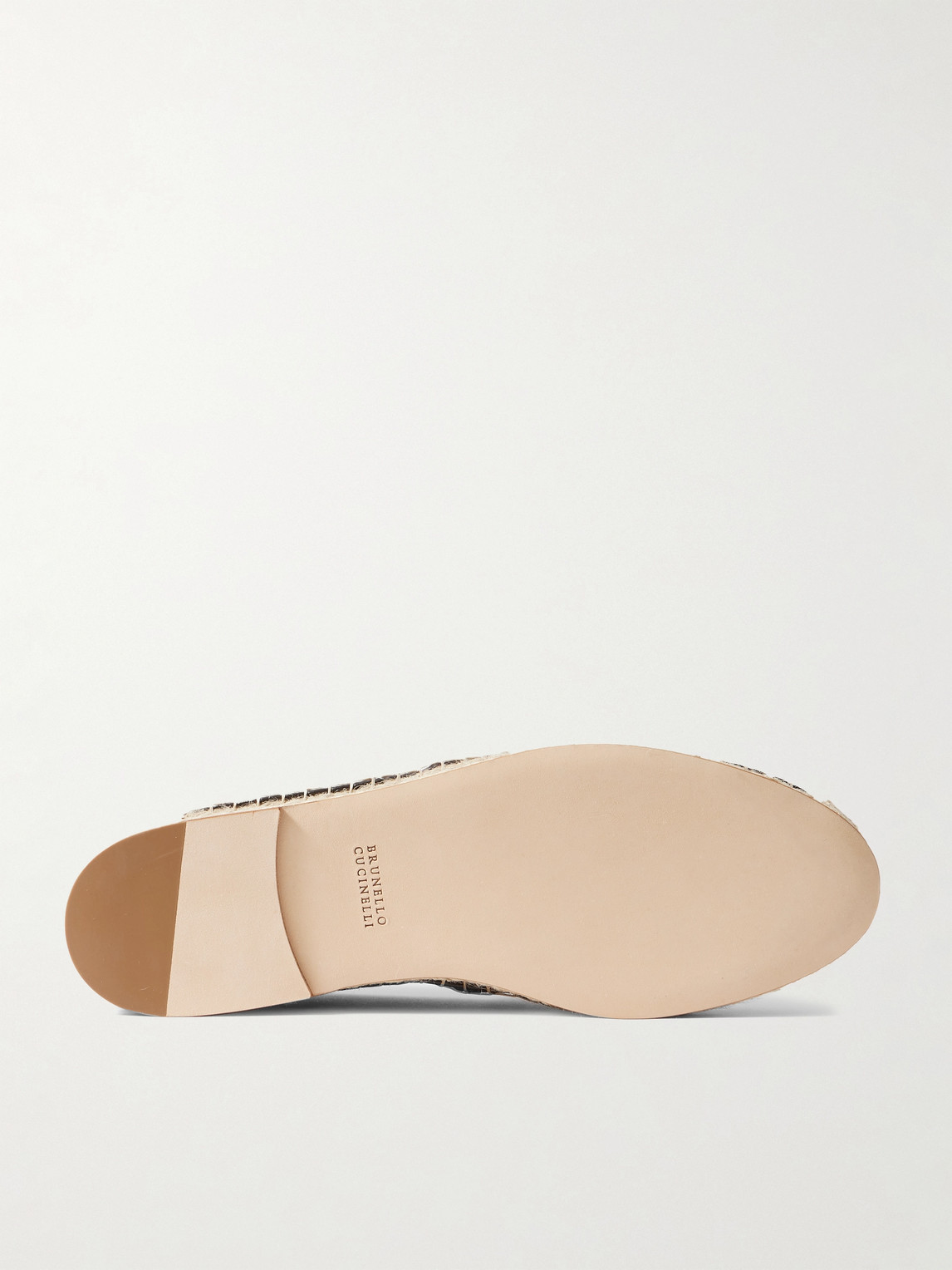 Brunello Cucinelli Round Toe Suede Espadrilles With Jute Sole In Brown