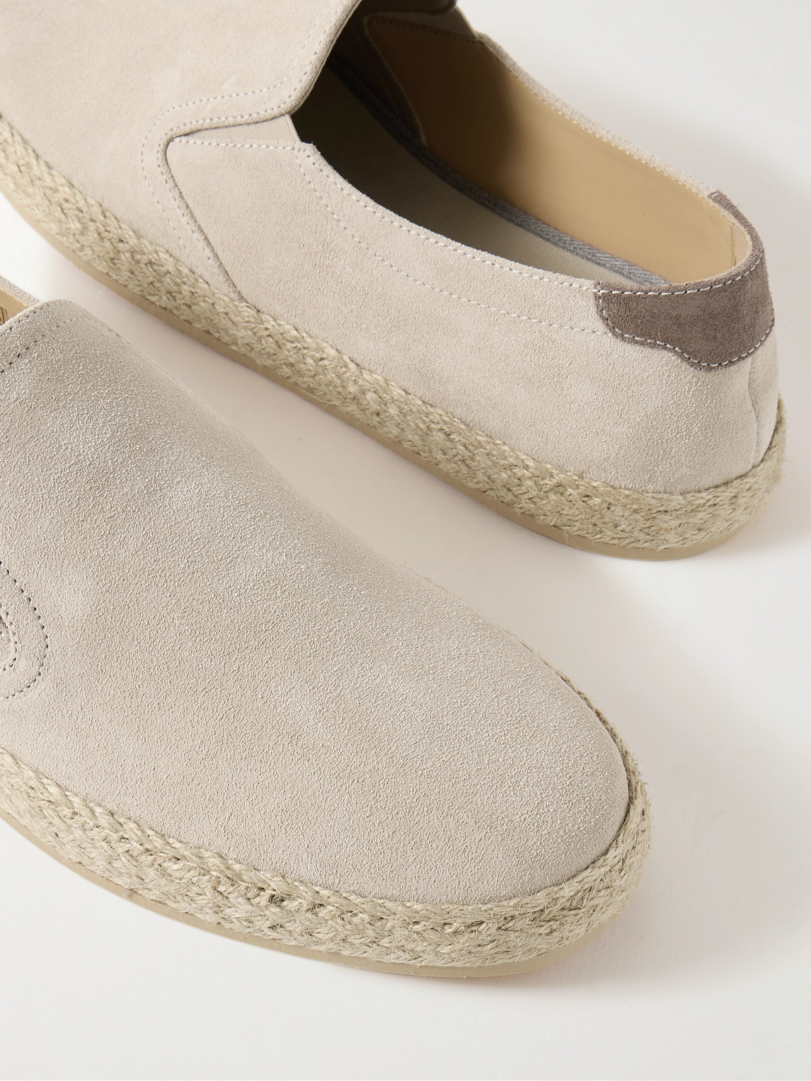 Brunello Cucinelli Suede Espadrilles In Neutrals