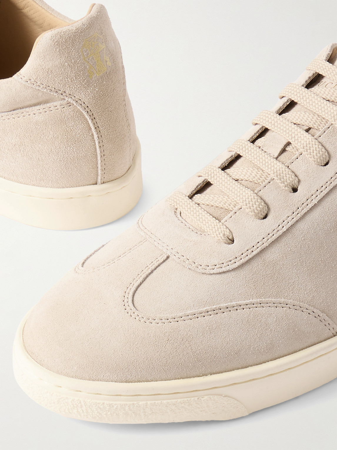 Brunello Cucinelli Essential Leather Sneakers In Neutrals