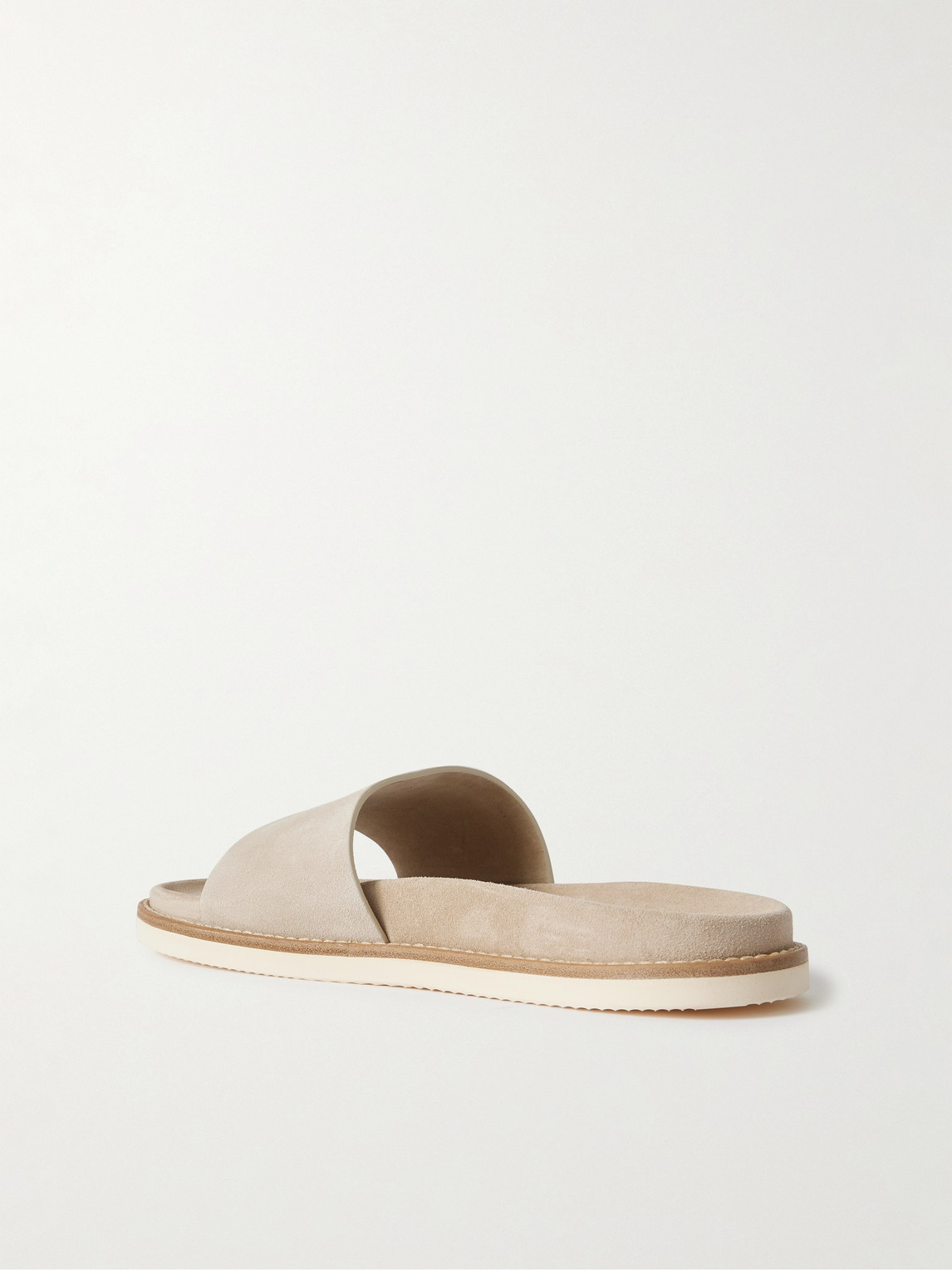 BRUNELLO CUCINELLI SUEDE SLIDES 