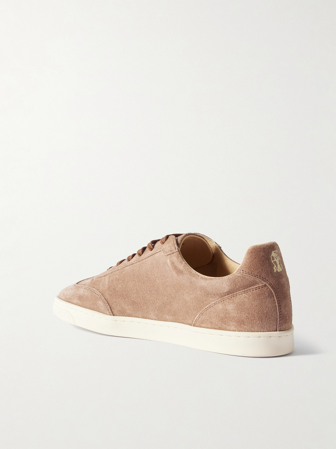Brunello Cucinelli Coda Di Rondine Suede Sneakers In Brown