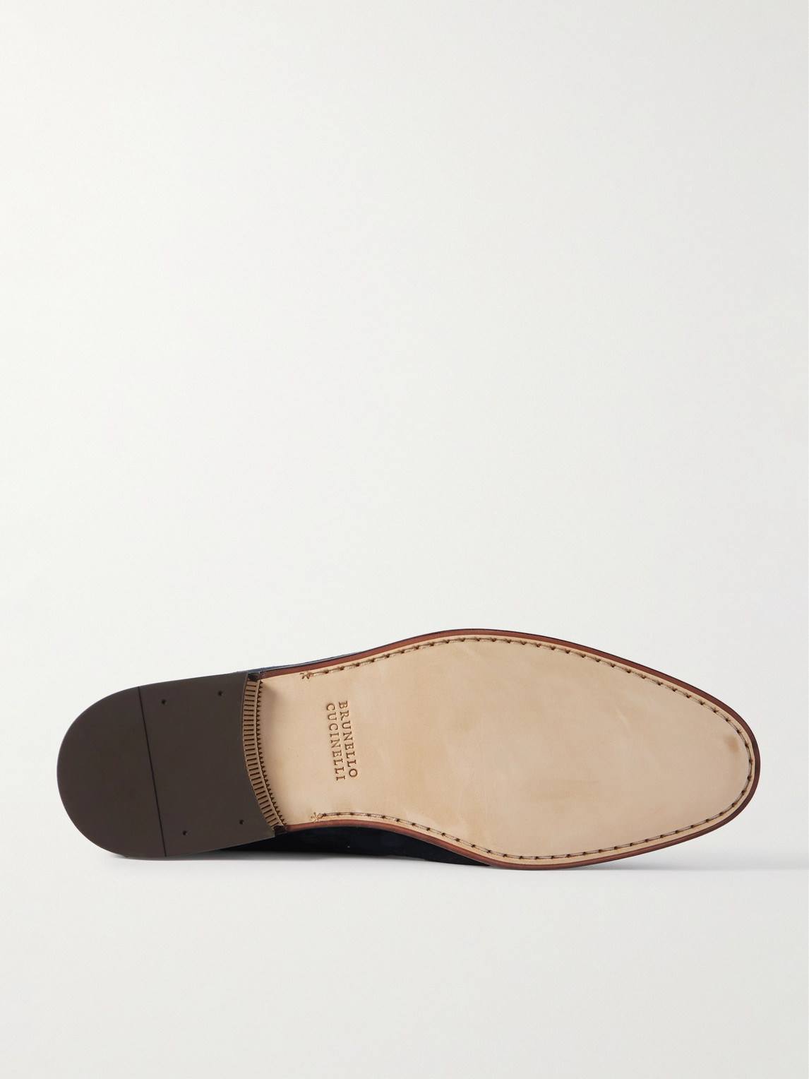 Brunello Cucinelli Men's Suede Tassel Loafers In Blue