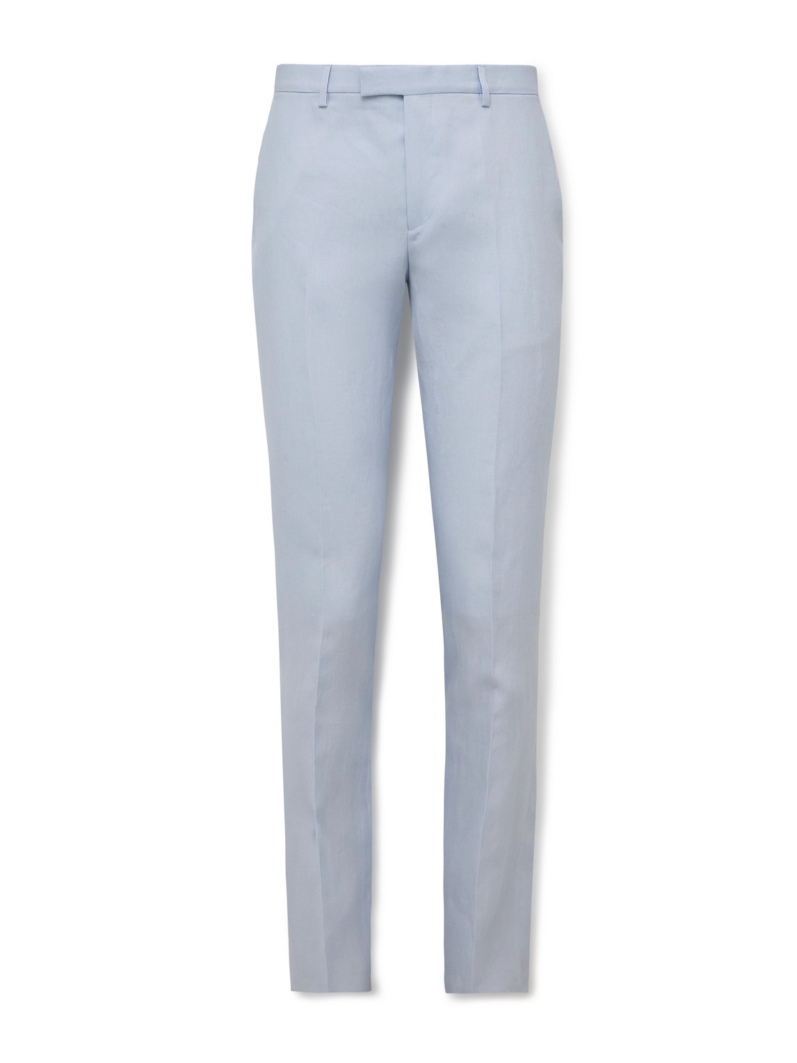 Paul Smith Slim-fit Linen Suit Trousers In Blue