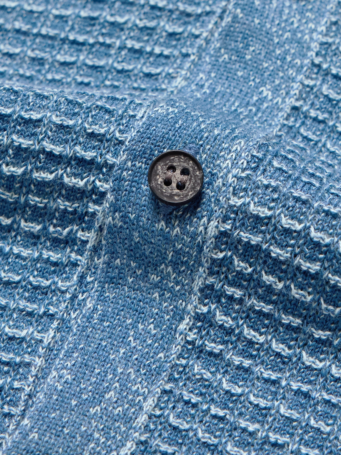 PAUL SMITH WAFFLE-KNIT COTTON AND LINEN-BLEND CARDIGAN