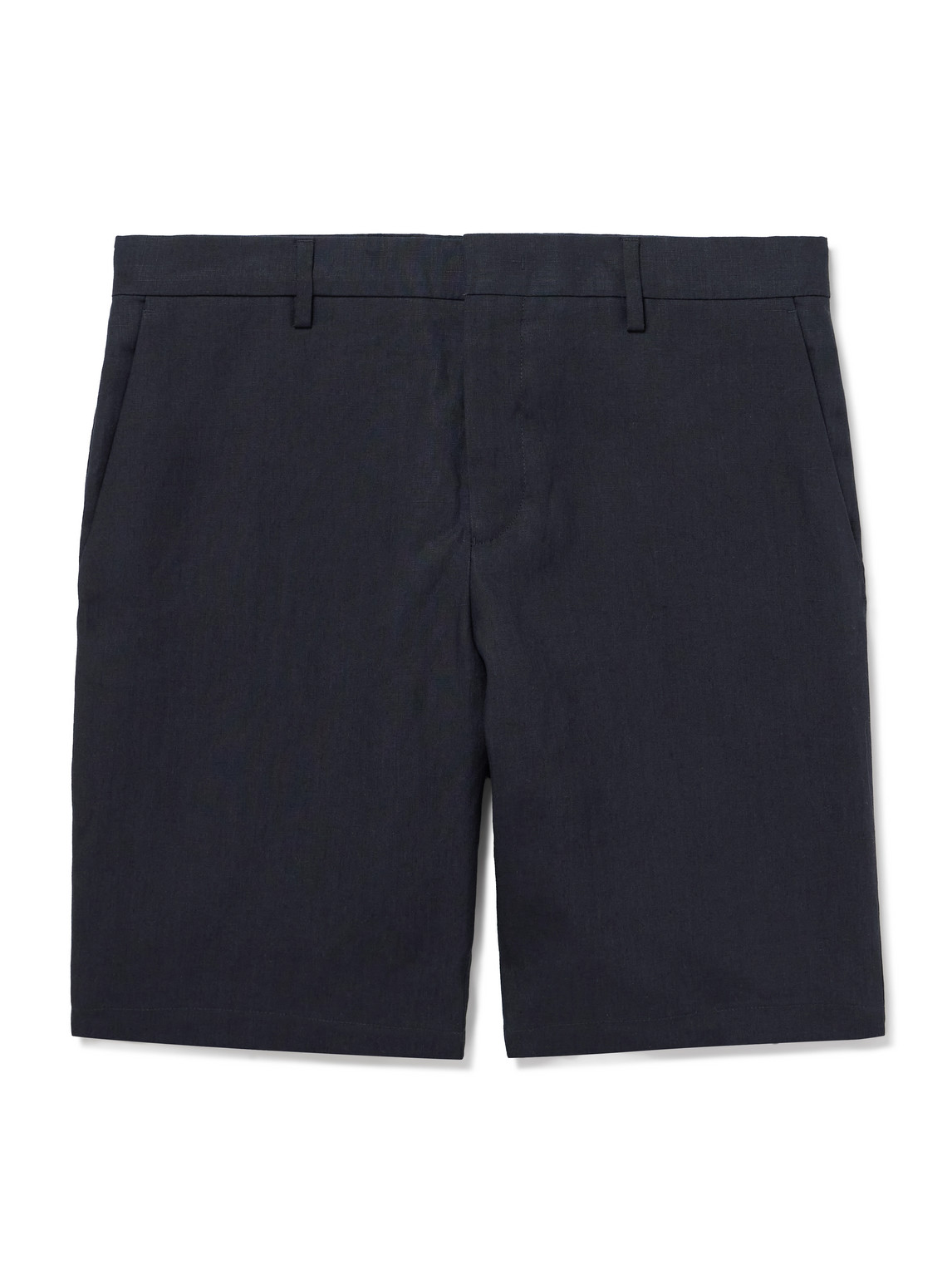 Paul Smith Straight-leg Linen Bermuda Shorts In Blue