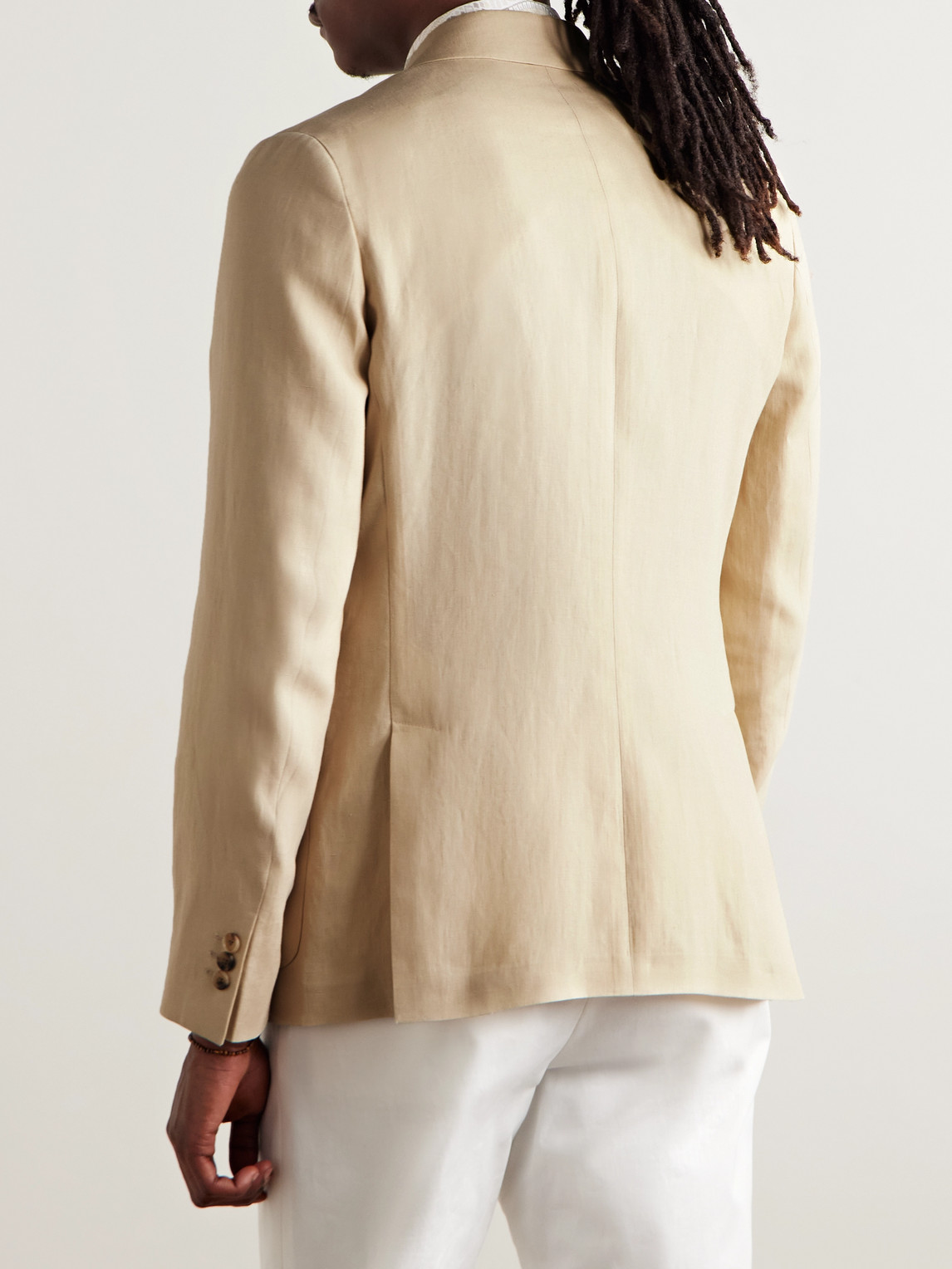 PAUL SMITH DOUBLE-BREASTED LINEN BLAZER