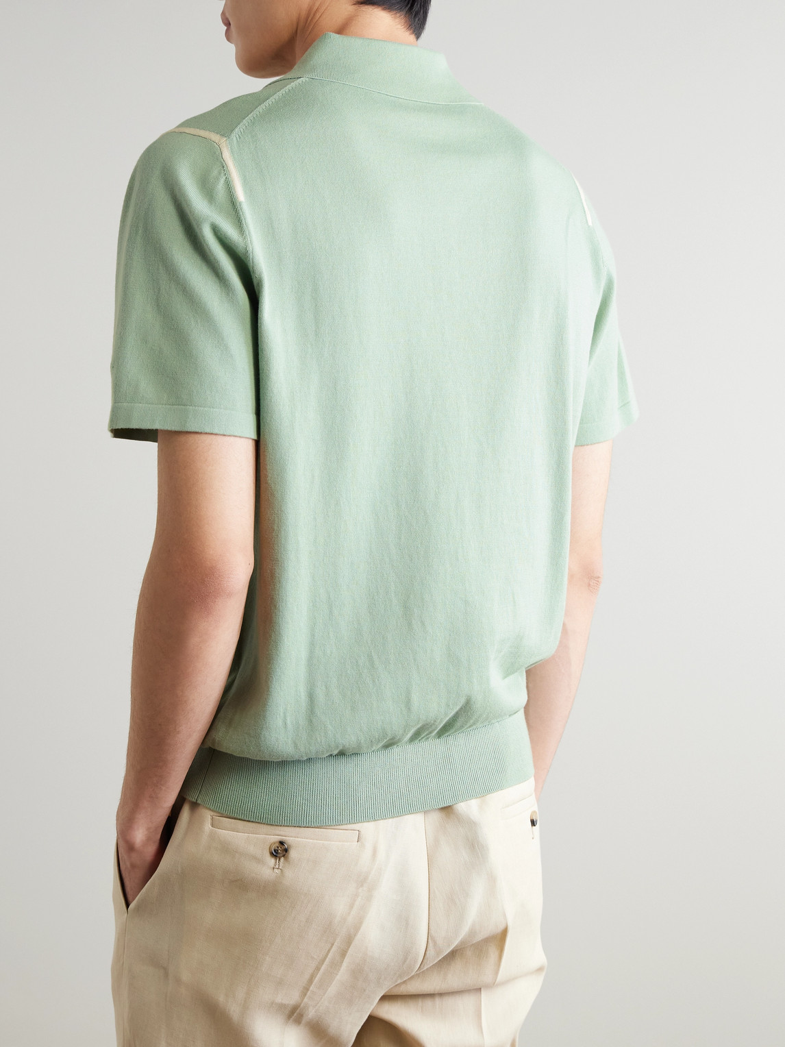 Shop Paul Smith Logo-embroidered Organic Cotton Polo Shirt In Green