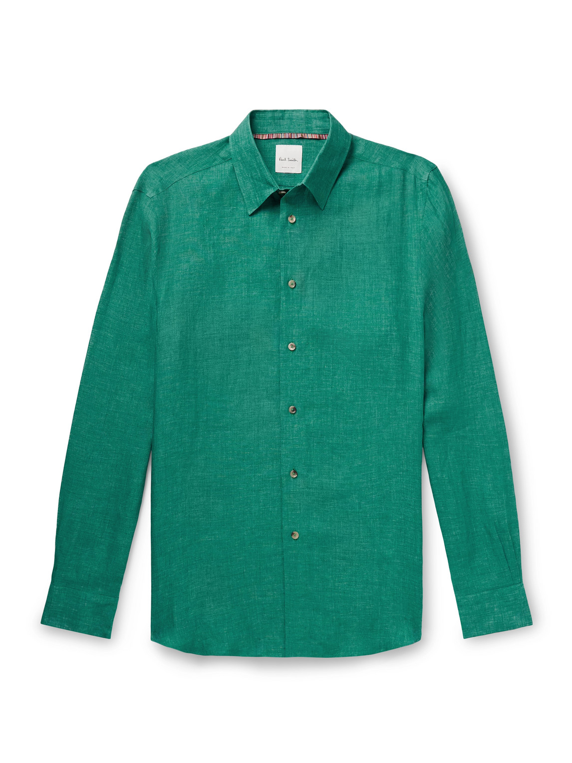 Paul Smith Linen Shirt In Green