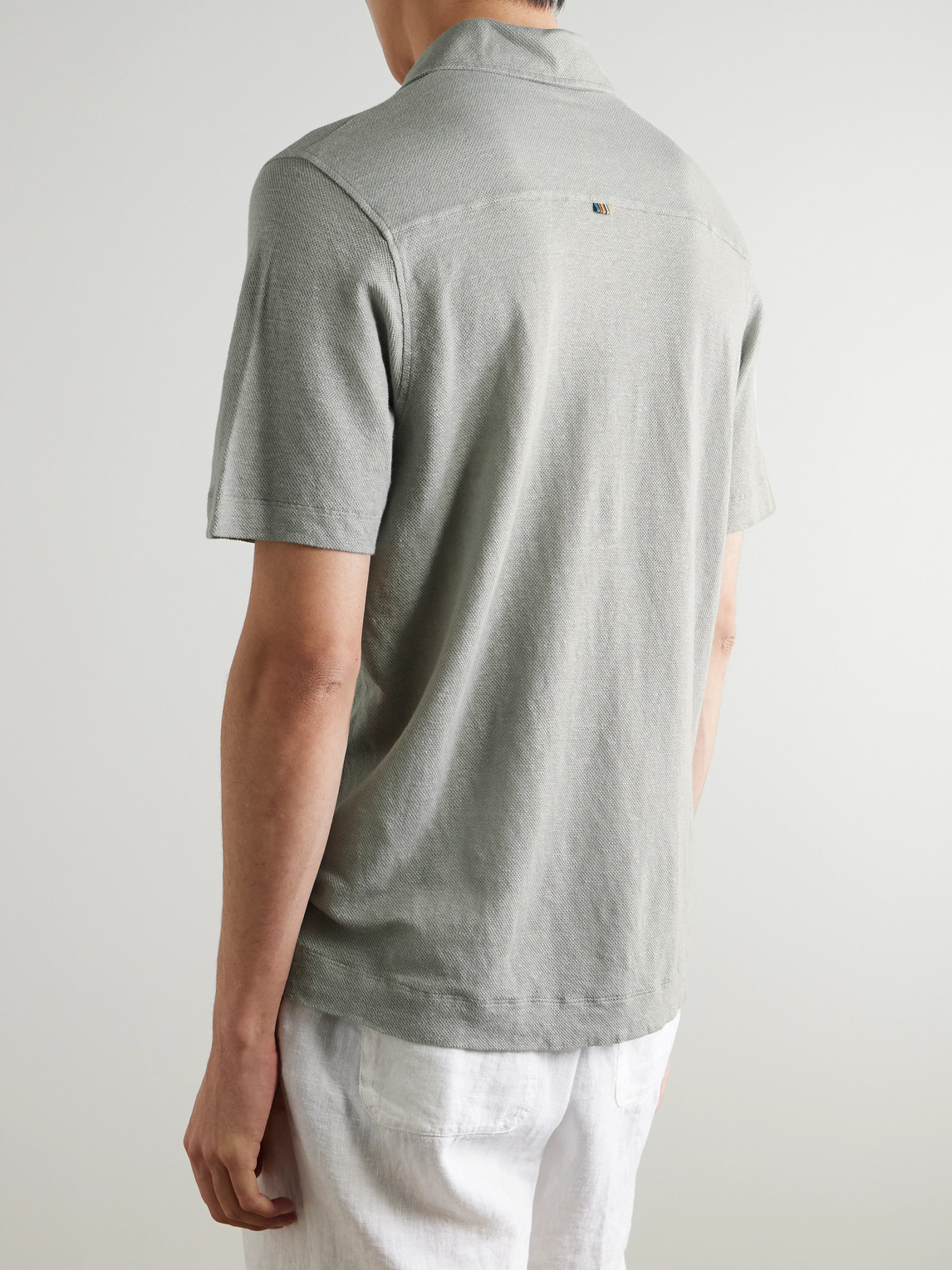 PAUL SMITH LINEN-PIQUÉ POLO SHIRT