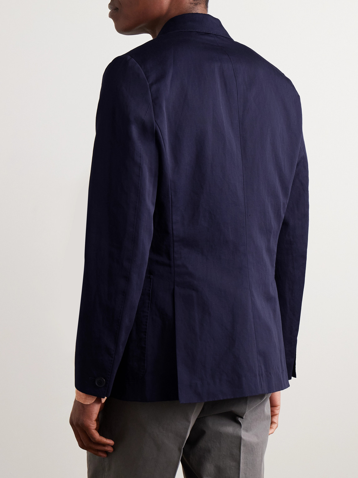 PAUL SMITH COTTON AND LINEN-BLEND SUIT JACKET