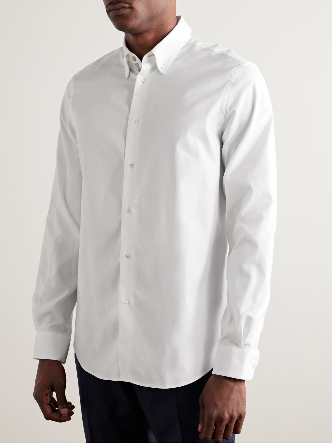 Shop Paul Smith Button-down Collar Cotton Oxford Shirt In White