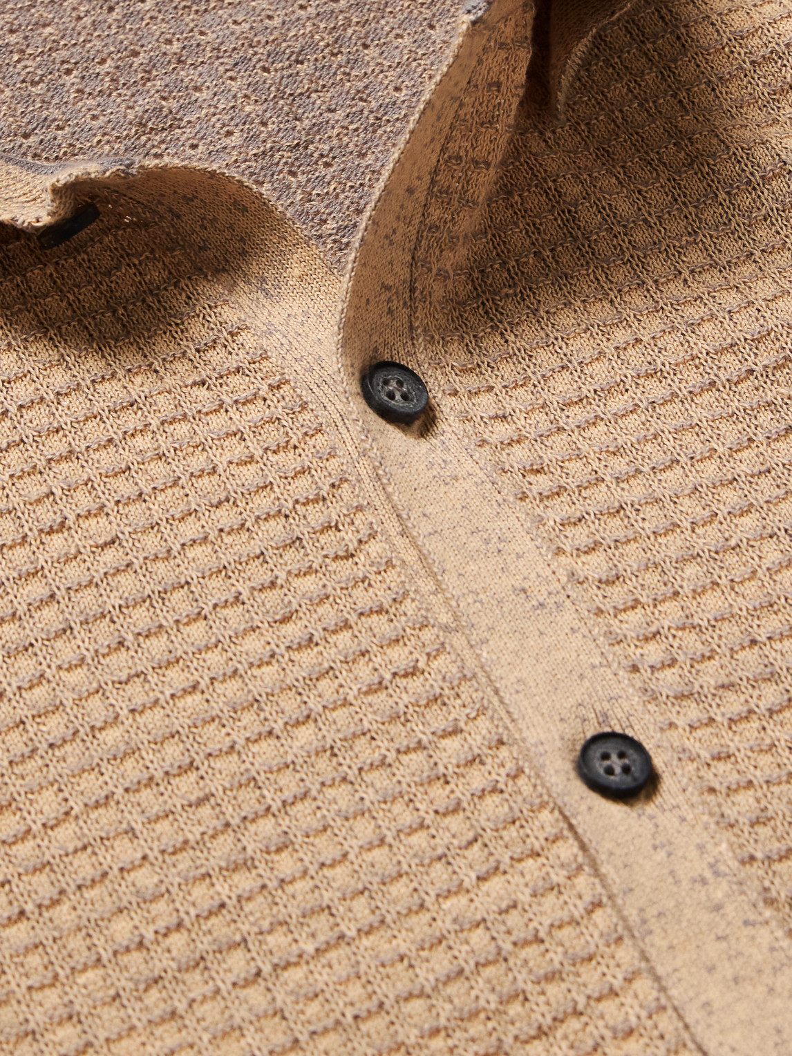 PAUL SMITH WAFFLE-KNIT COTTON AND LINEN-BLEND CARDIGAN