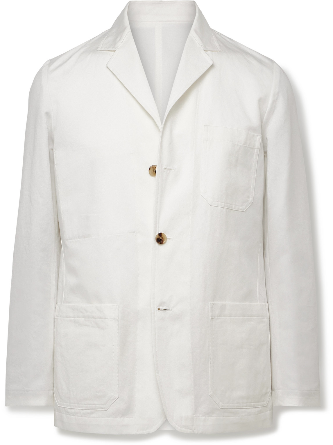 Paul Smith Unstructured Linen Blazer In White
