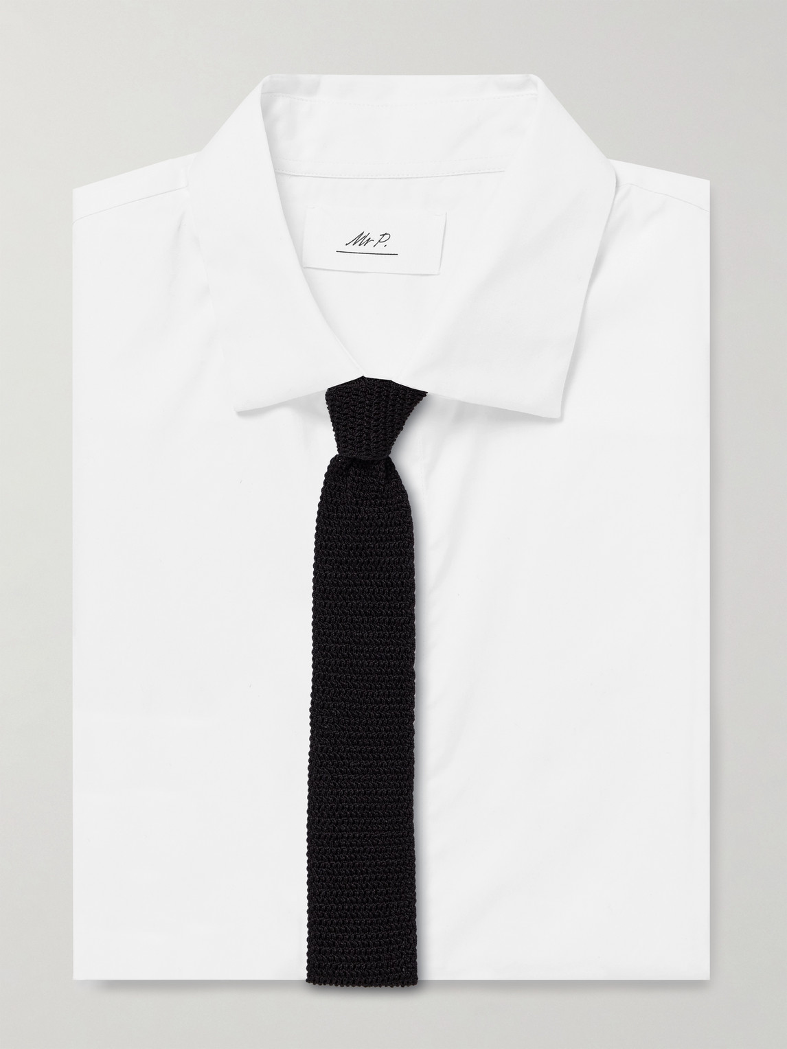 Mr P. - Cutaway-Collar Cotton-Poplin Shirt