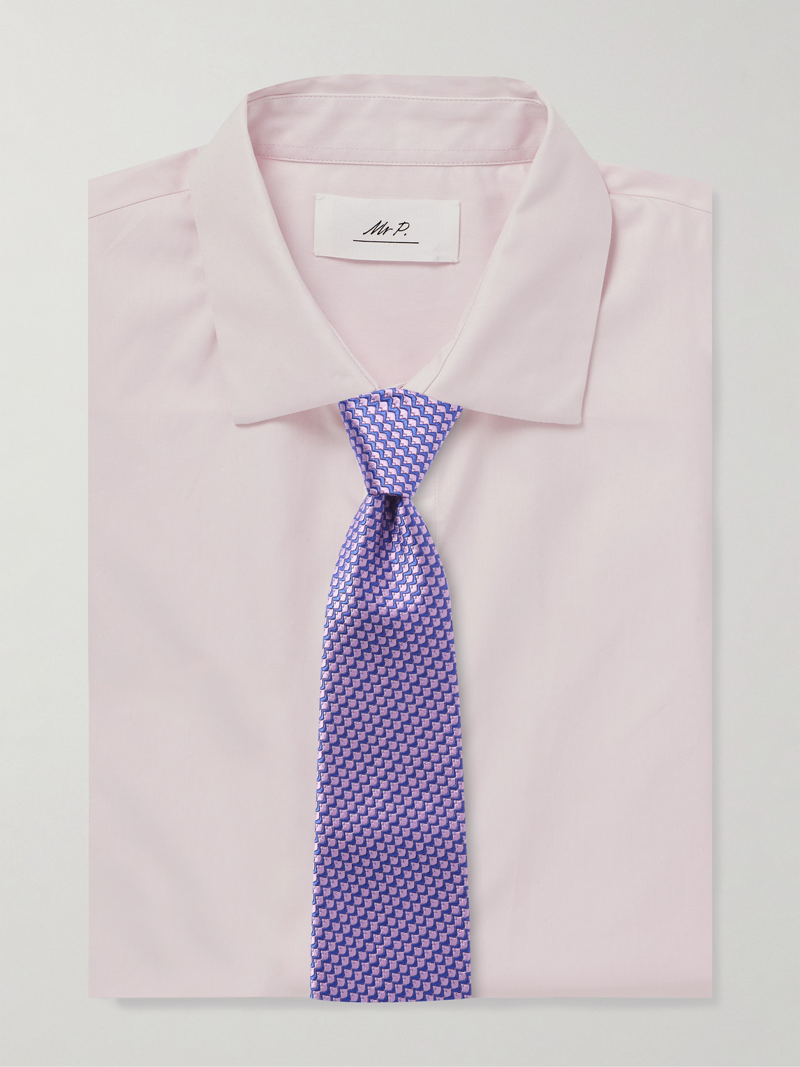 Mr P. - Cutaway-Collar Cotton-Poplin Shirt