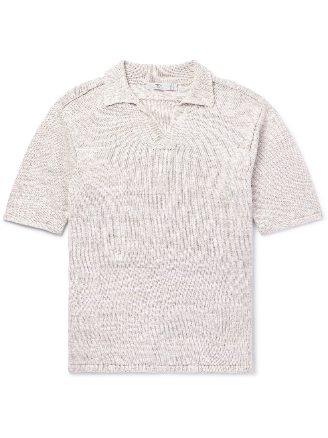Inis Meáin Knitted Linen Polo Shirt