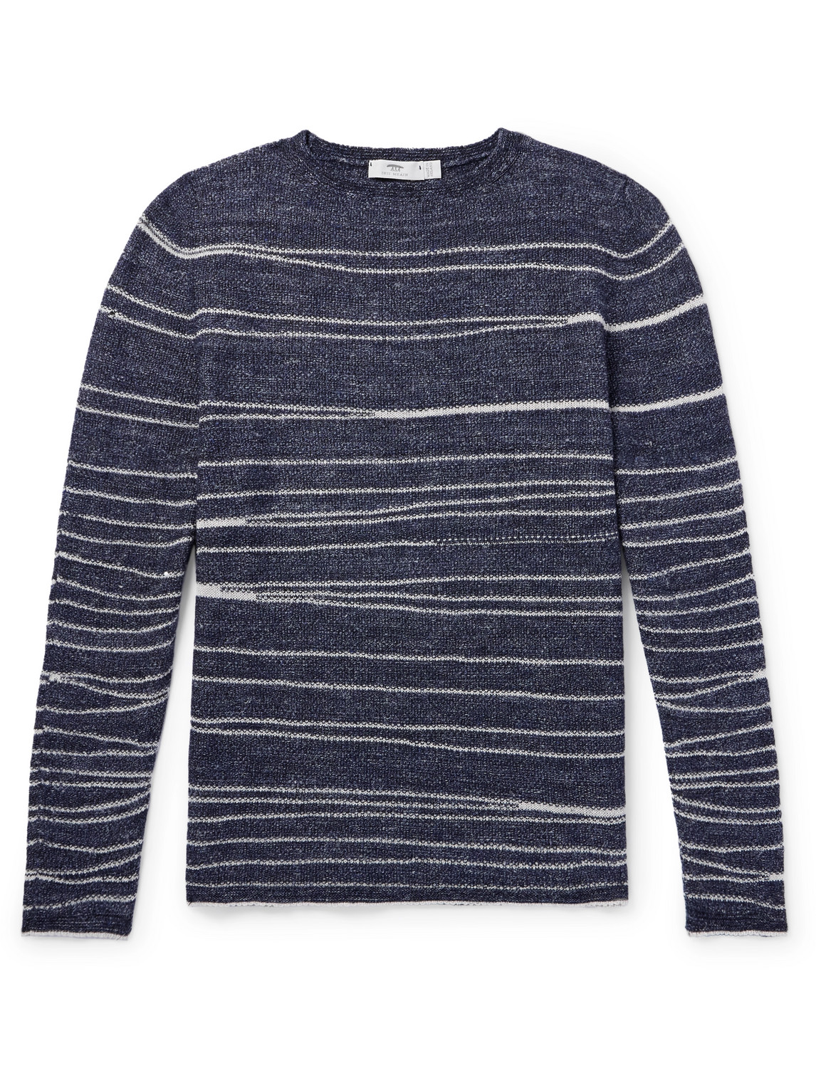 Inis Meáin Taoide Striped Linen, Cashmere, Silk and Cotton-Blend Sweater