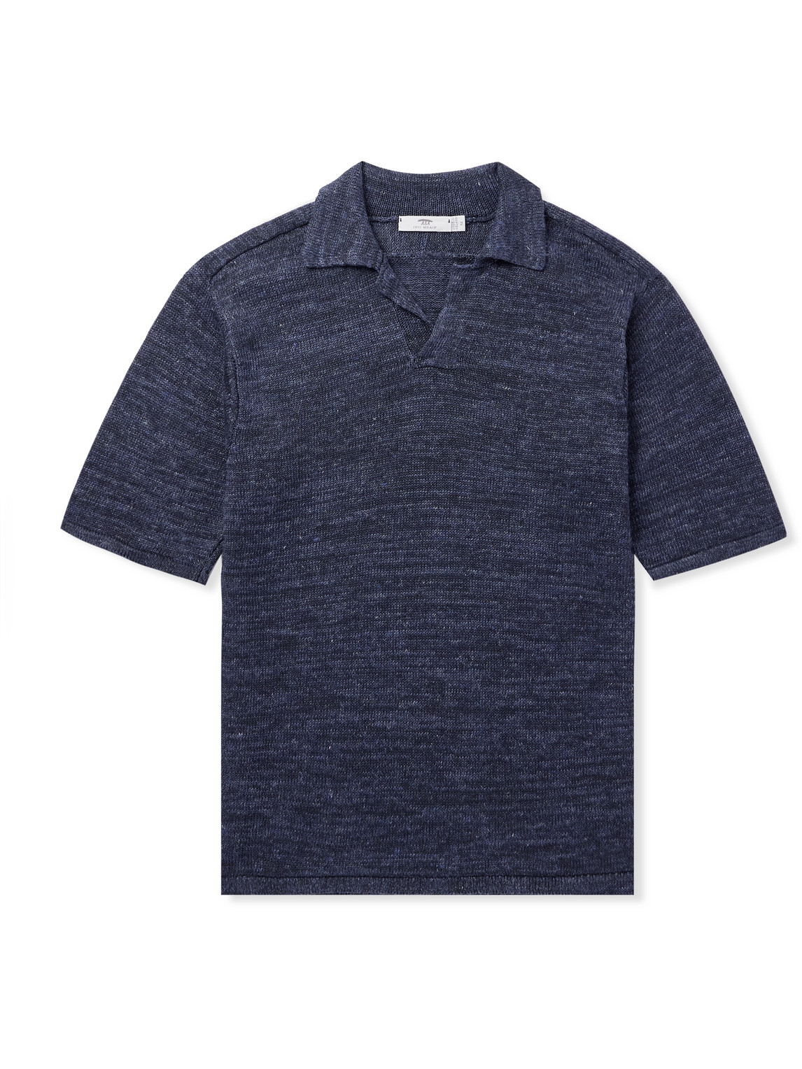 Inis Meáin Knitted Linen Polo Shirt
