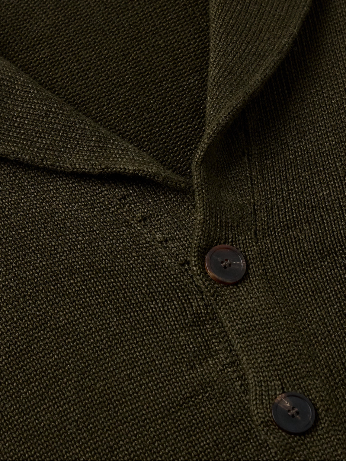 Inis Meain Pub Jacket Linen Cardigan In Green