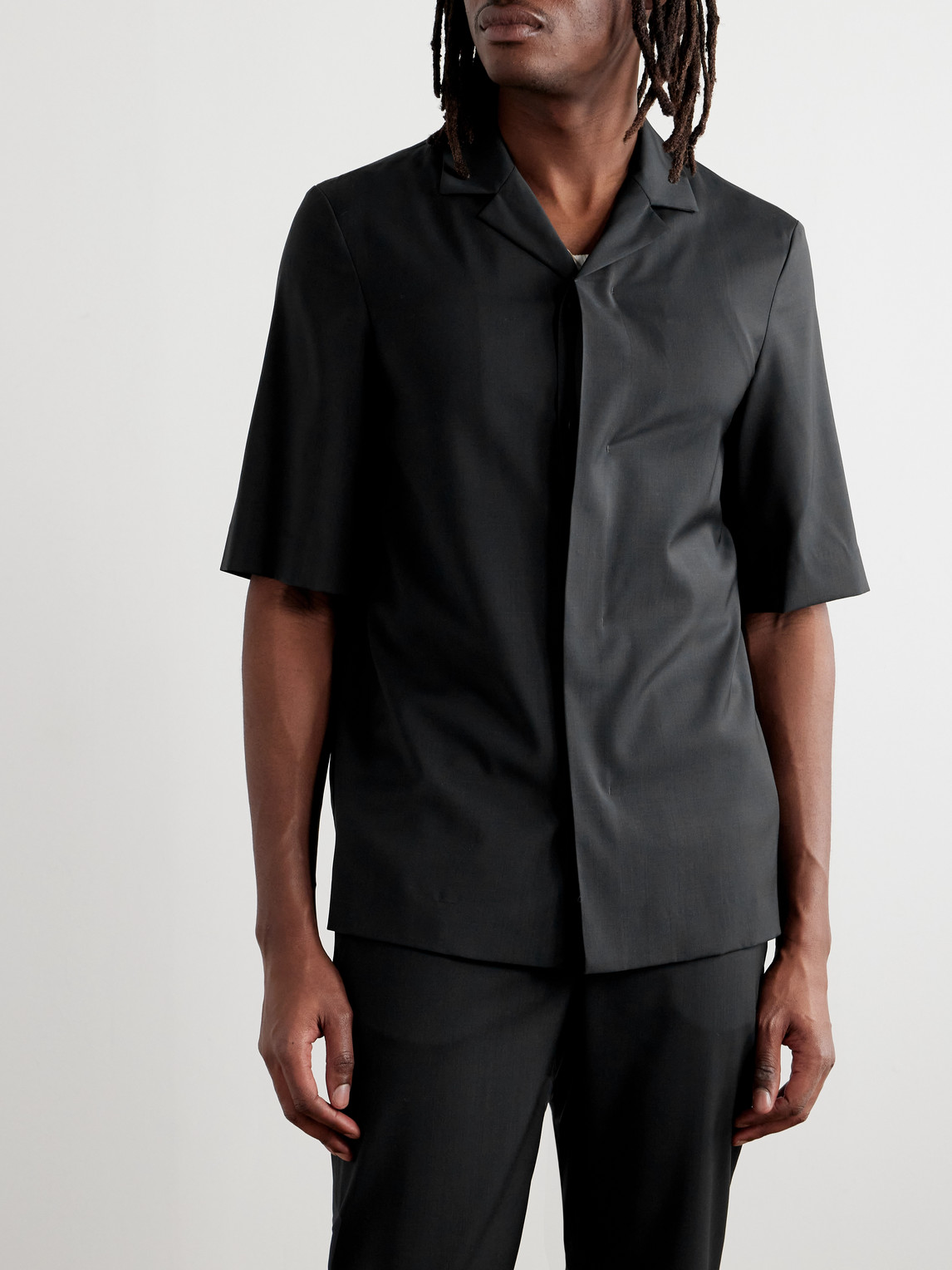 BARENA VENEZIA ATILA CAMP-COLLAR WOOL SHIRT