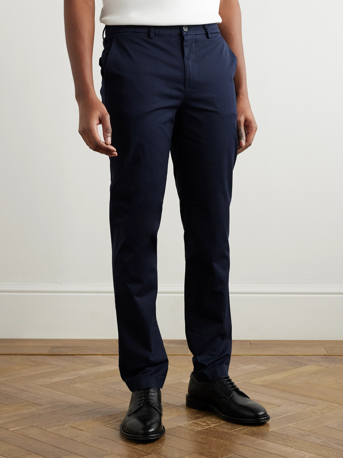 BARENA VENEZIA PINCO SLIM-FIT STRAIGHT-LEG STRETCH-COTTON TWILL TROUSERS 