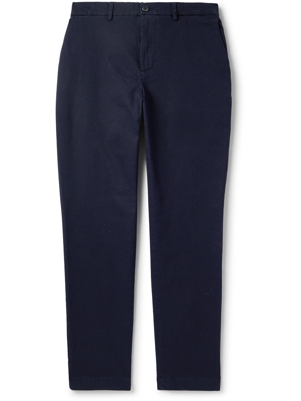 Barena Venezia Pinco Slim-fit Straight-leg Stretch-cotton Twill Trousers In Blue