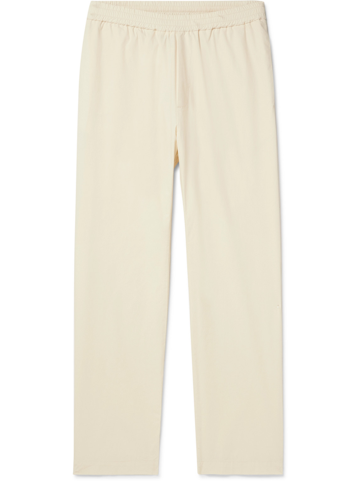 Barena Venezia Bativoga Straight-leg Garment-dyed Cotton-blend Trousers In Neutrals