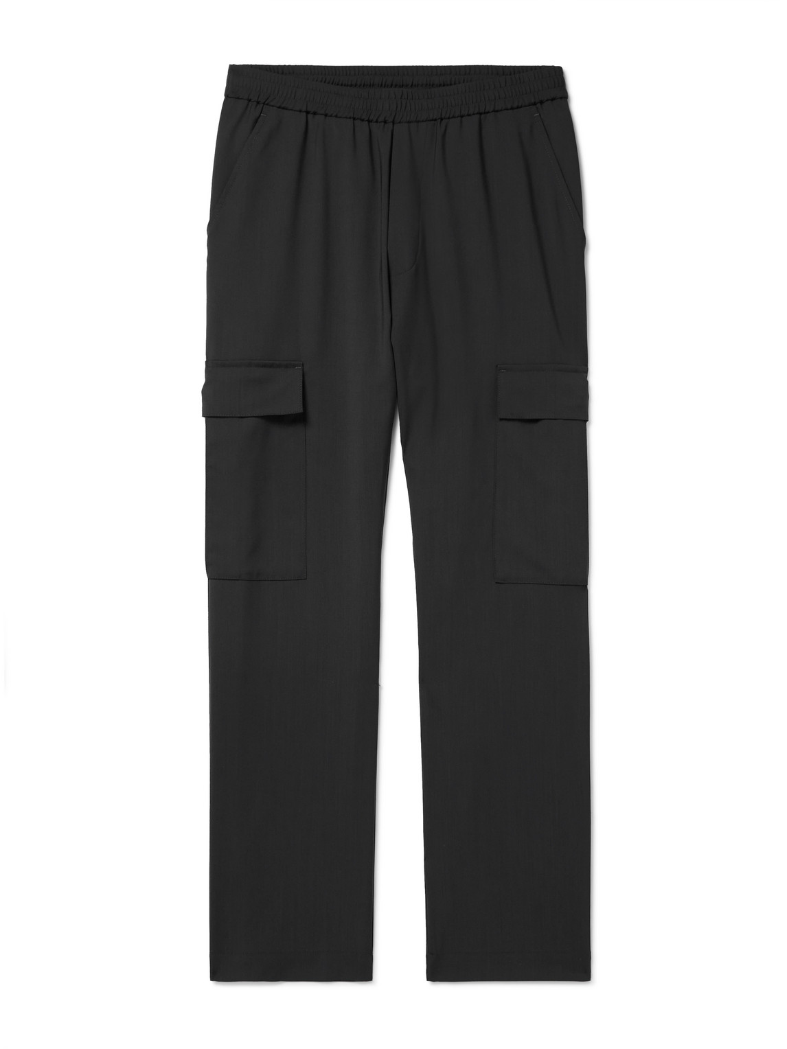Shop Barena Venezia Tagio Straight-leg Virgin Wool Cargo Trousers In Gray
