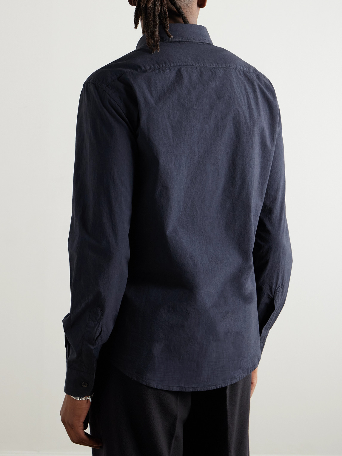 Shop Barena Venezia Maridola Cotton-poplin Shirt In Blue
