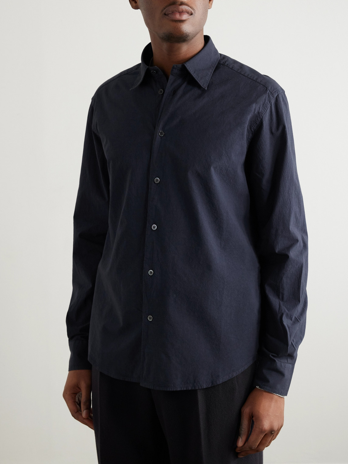 Shop Barena Venezia Maridola Cotton-poplin Shirt In Blue