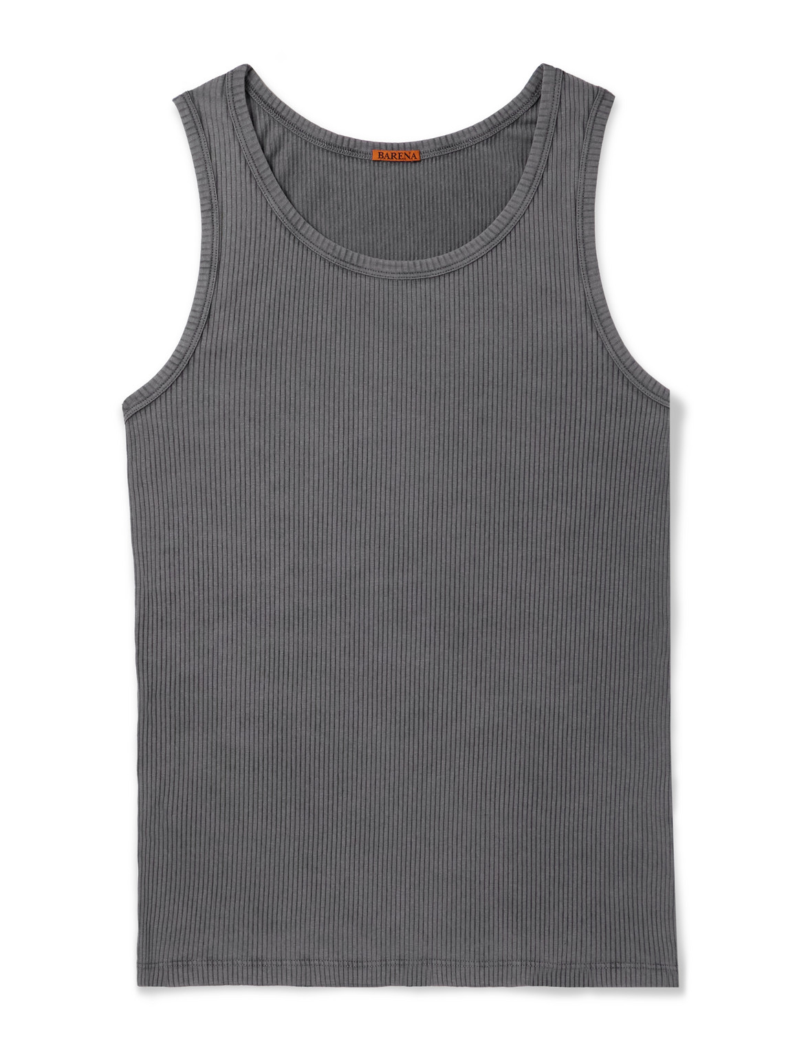 BARENA VENEZIA RIBBED STRETCH COTTON AND LINEN-BLEND TANK TOP