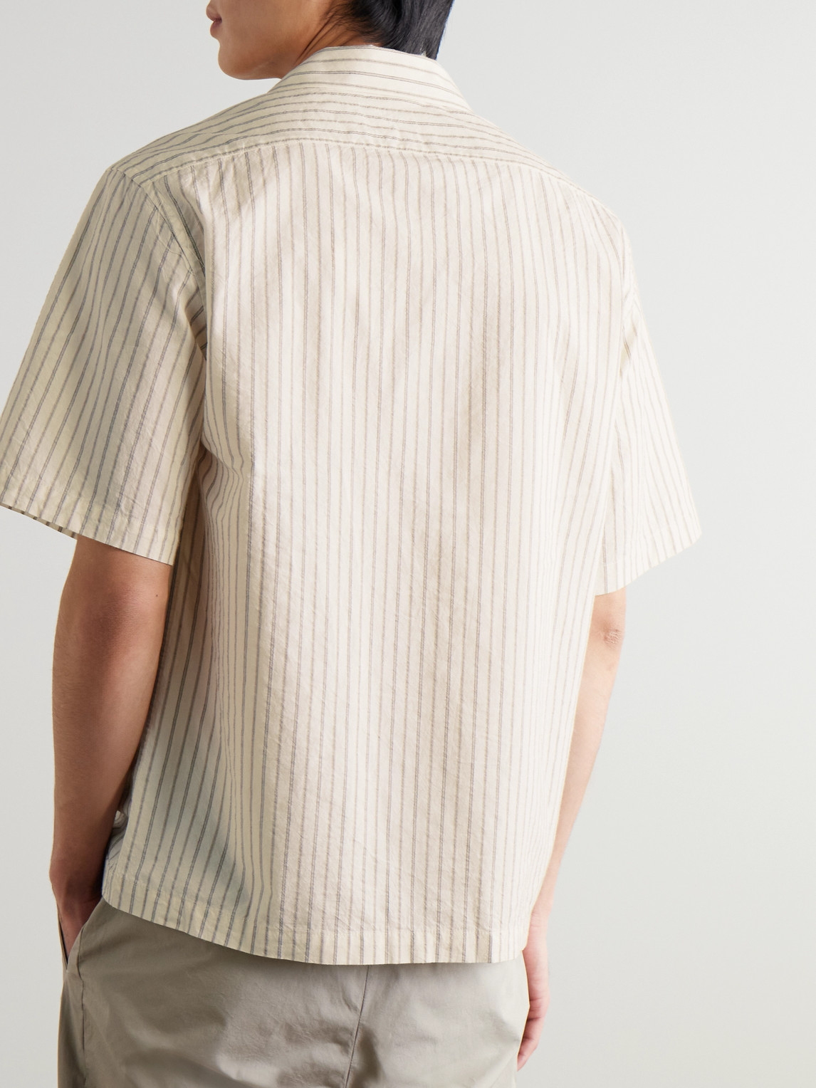 BARENA VENEZIA SOLANA CAMP-COLLAR STRIPED COTTON SHIRT 