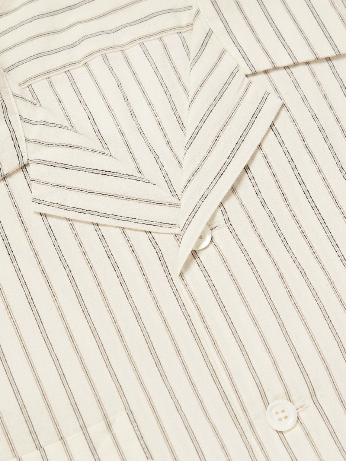 BARENA VENEZIA SOLANA CAMP-COLLAR STRIPED COTTON SHIRT 