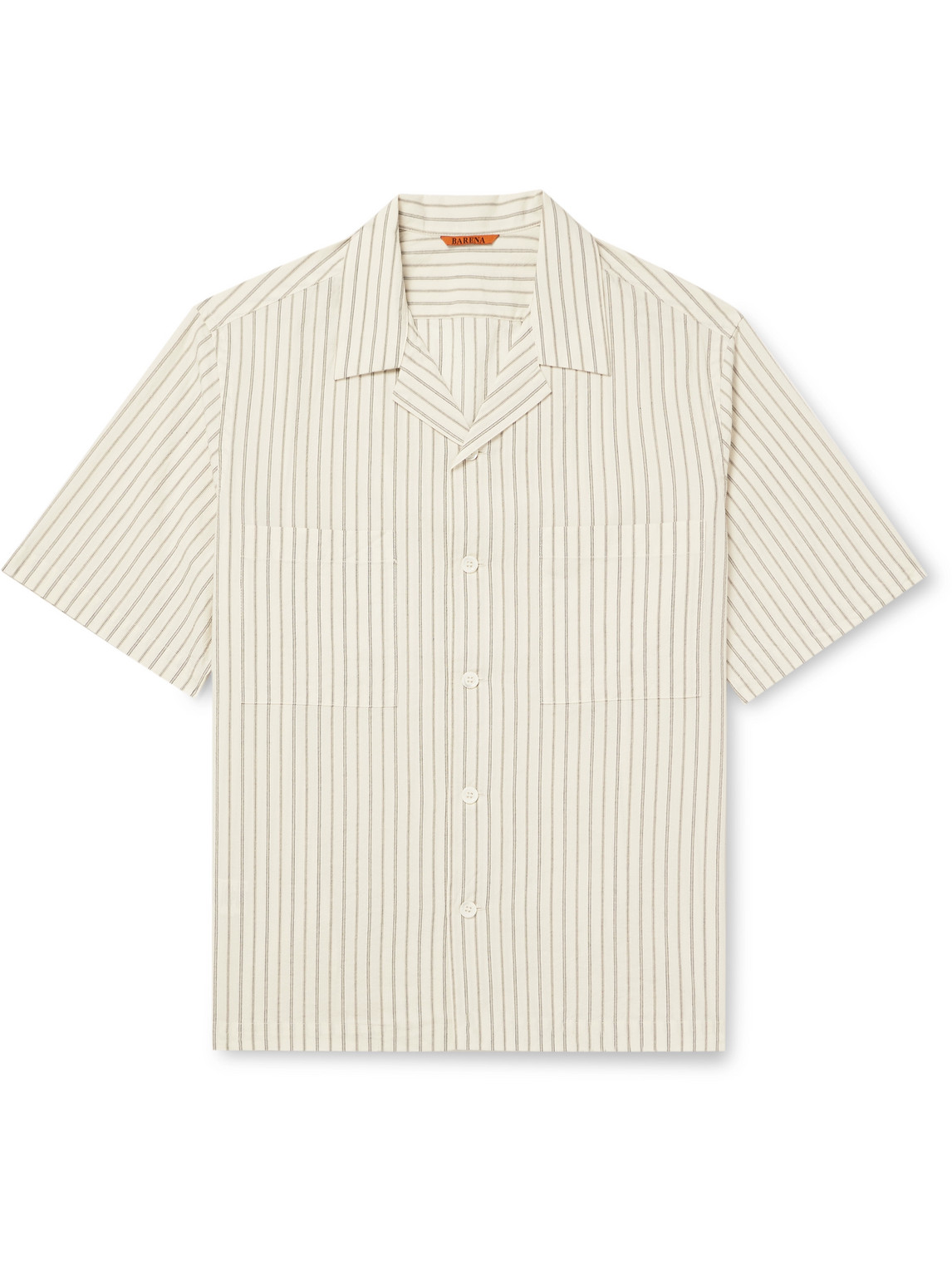 Barena Venezia Solana Camp-collar Striped Cotton Shirt In Neutrals