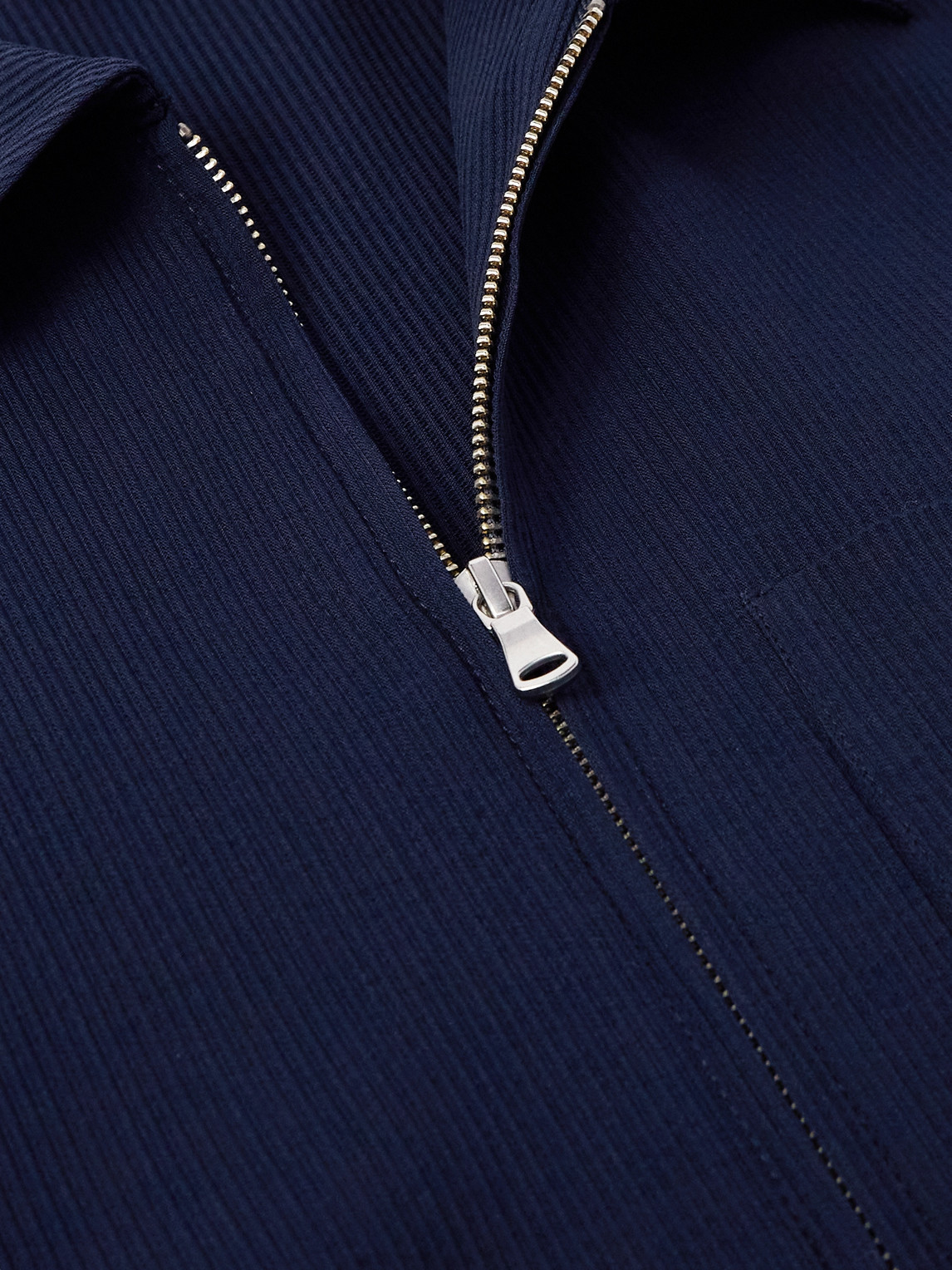 BARENA VENEZIA RIBBED WOOL-BLEND JERSEY JACKET 