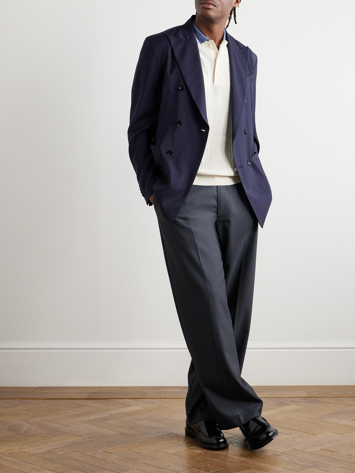 BARENA VENEZIA SIROCO DOUBLE-BREASTED WOOL SUIT JACKET