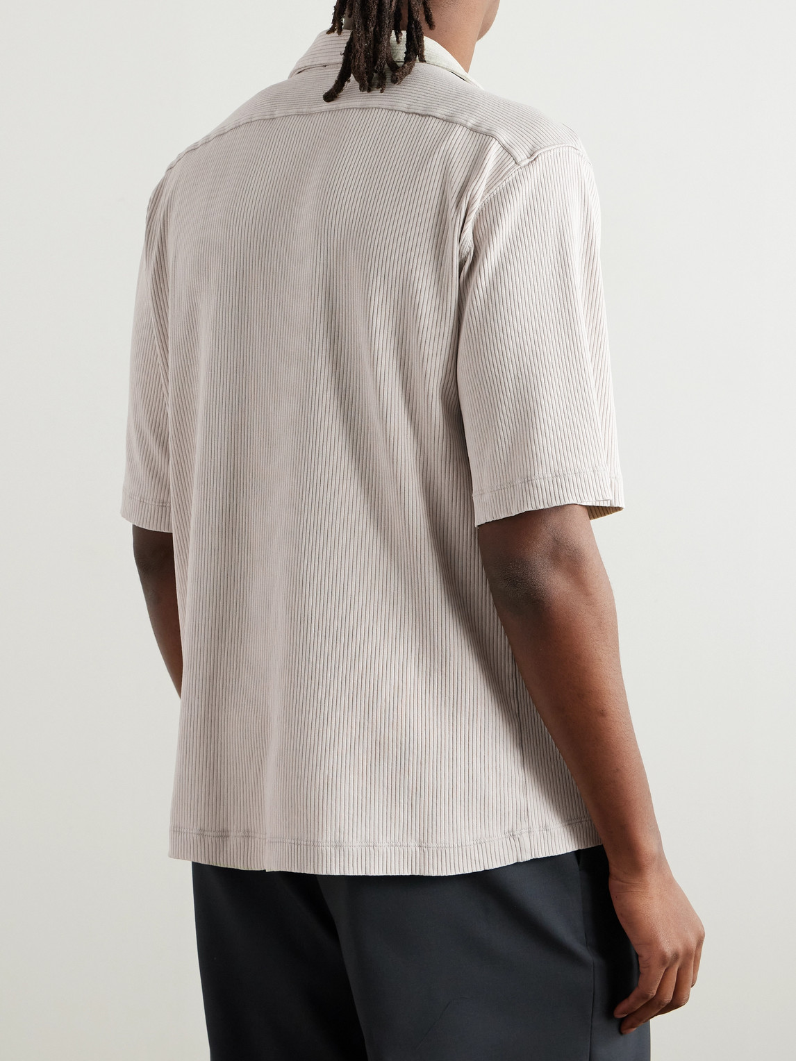 BARENA VENEZIA SOLANA RIBBED COTTON AND LINEN-BLEND SHIRT
