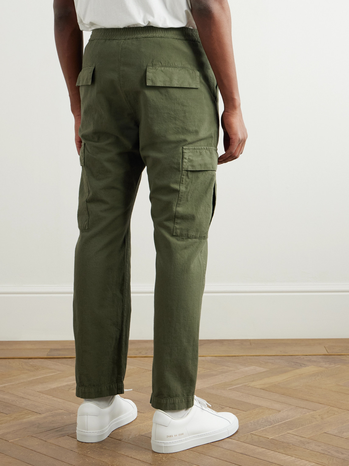 Shop Barena Venezia Straight-leg Cotton-twill Cargo Trousers In Green