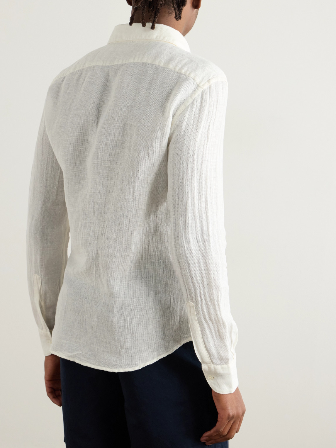 BARENA VENEZIA COTTON AND LINEN-BLEND GAUZE SHIRT